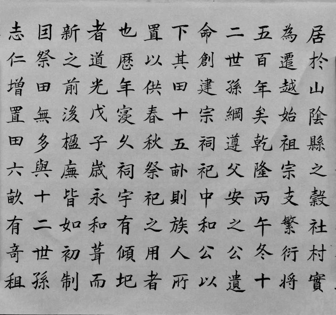 清朝最美楷书字帖!徐元礼《吴氏重修祠堂记》楷书临摹范本!